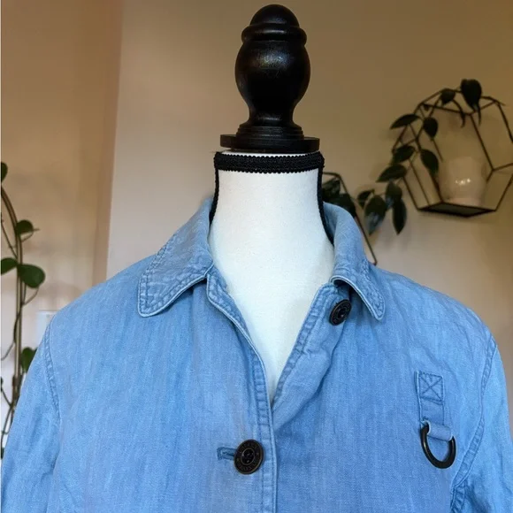 Ralph Lauren Chambray Linen Blend Jacket - Picture 4 of 8